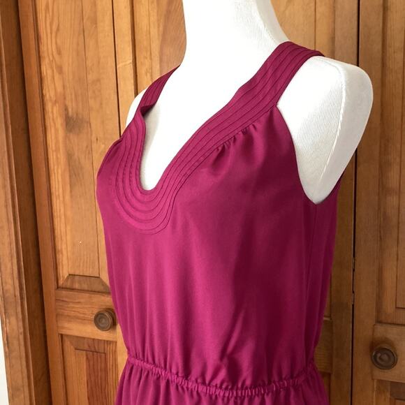LOFT Burgundy Pullover Sleeveless Dress, Size 2 - Picture 6 of 8